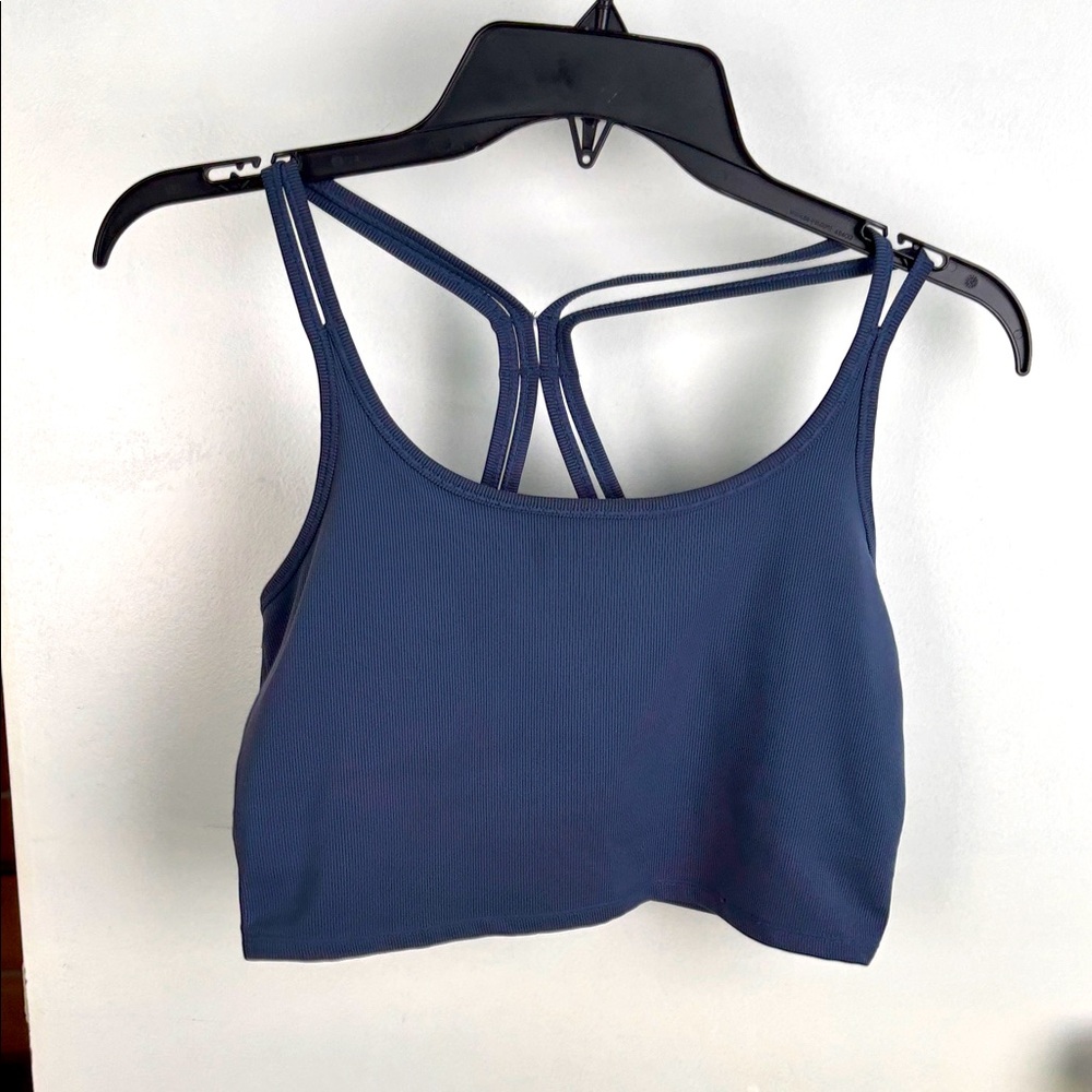 90 Degree By Reflex Navy Strappy Sports Bra